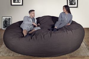 contemporary bean bag / fabric / double / gray