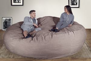 contemporary bean bag / fabric / double / gray