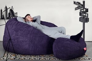 contemporary bean bag / fabric / double / violet