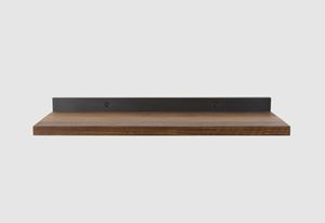 wall-mounted shelf / contemporary / oak / steel