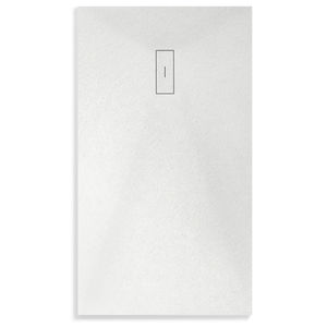 rectangular shower base / floor level / resin / slate
