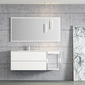 wall-hung washbasin cabinet / lacquered wood / MDF / lacquered MDF