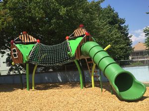 playground play structure / for public buildings / for public entity / wooden