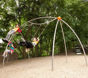 metal swing / playground / multi-person