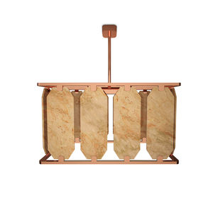 pendant lamp / contemporary / polished copper / marble