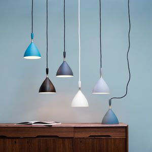 pendant lamp / contemporary / painted steel / white