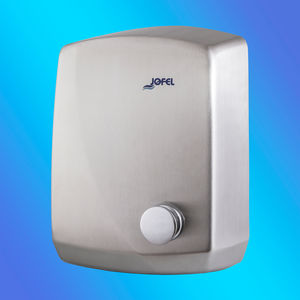 push-button hand dryer / wall-mounted / steel