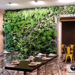 preserved green wall / modular-panel / natural / foliage
