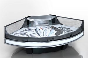refrigerated display counter / for frozen food / fishmonger