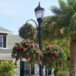 public space hanging planter stand