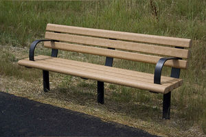 contemporary public bench