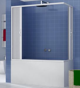sliding and stacking shower screen