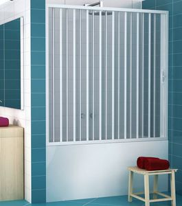 sliding and stacking shower screen