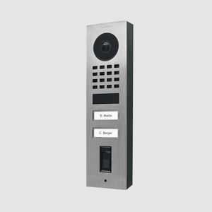 brushed stainless steel video door intercom