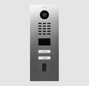 brushed stainless steel video door intercom
