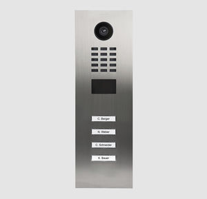 brushed stainless steel video door intercom