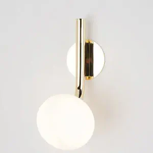 Contemporary Wall Light Lune Atelier De Troupe Indoor Brass Glass