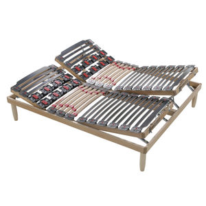 double mattress support / slatted / manual / electric