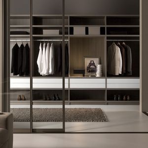 contemporary walk-in wardrobe