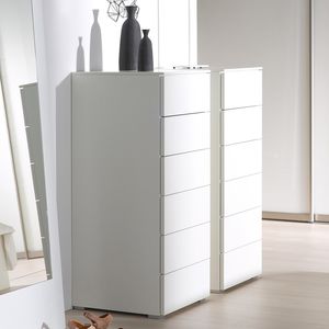 contemporary chiffonier / lacquered wood / white