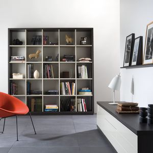 contemporary bookcase / lacquered wood