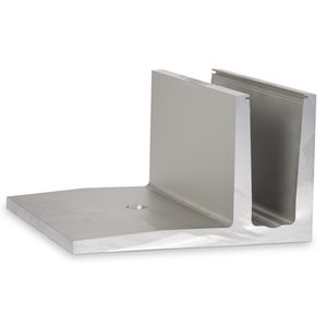anodized aluminum profile / U-shaped / for railing / precast