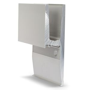 anodized aluminum profile / U-shaped / for railing / precast