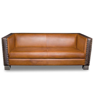 traditional sofa / leather / contract / for hotels