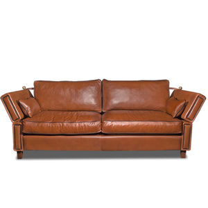 traditional sofa / leather / contract / for hotels