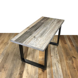 traditional table / metal / metal base / rectangular