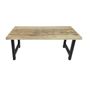traditional table / alder / metal / rectangular