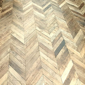 engineered parquet floor / glued / oak / antique