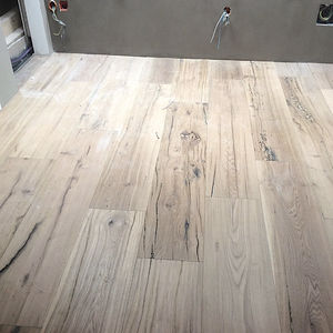 engineered parquet floor / glued / antique / in reclaimed material