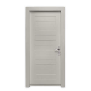 entry door / swing / wood veneer / galvanized steel