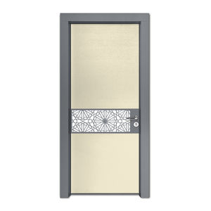 entry door / swing / wood veneer / aluminum