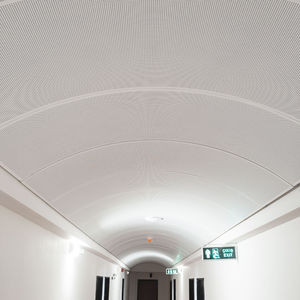 curved suspended ceiling / metal / panel / acoustic
