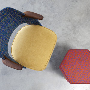 upholstery fabric / geometric pattern / cotton / wool
