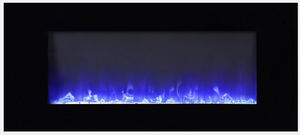 electric fireplace / contemporary / closed hearth / wall-mounted
