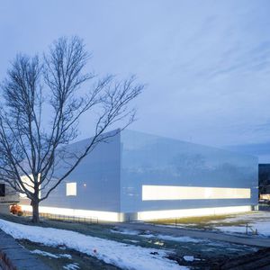 glass cladding / smooth / panel / white
