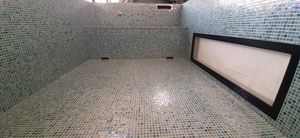 built-in hot tub
