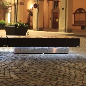 contemporary public bench