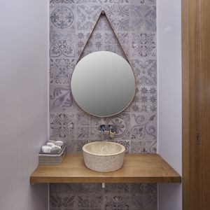 wall-mounted mirror