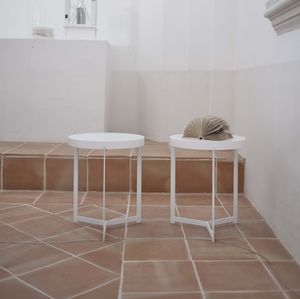 contemporary side table / oak / beech / melamine