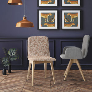 contemporary chair / upholstered / with armrests / fabric