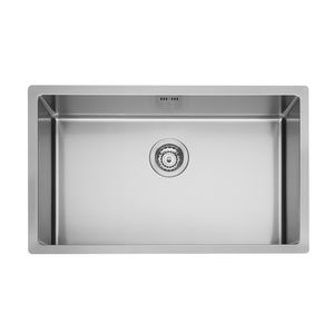 single-bowl kitchen sink / stainless steel / deep
