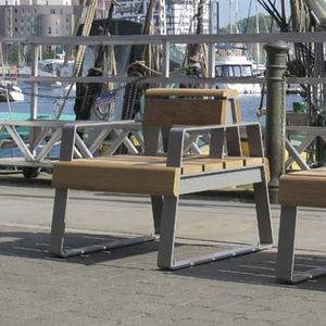 wooden urban armchair / sled base