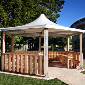 wooden gazebo