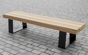 public bench / contemporary / oak / hardwood