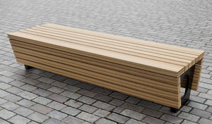 public bench / contemporary / oak / hardwood