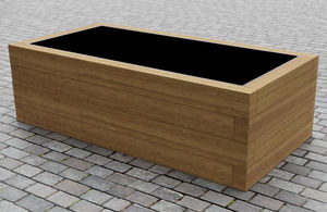 oak planter / hardwood / larch / rectangular